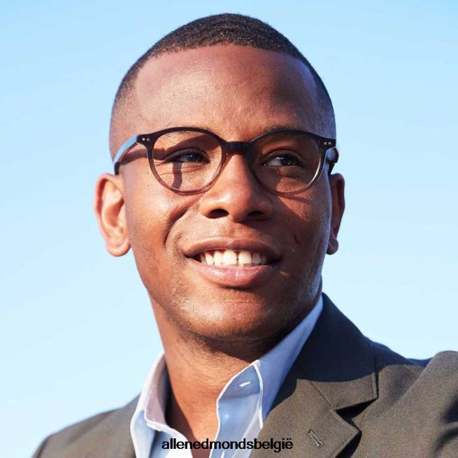 uniseks Allen Edmonds leesbril met rond montuur van alan j collection bruin/kristal vervagen HDSF45373