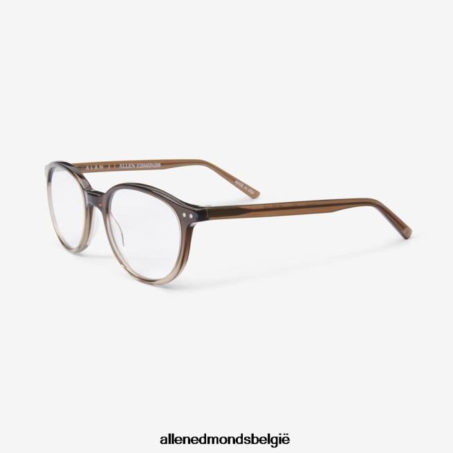 uniseks Allen Edmonds leesbril met rond montuur van alan j collection bruin/kristal vervagen HDSF45373