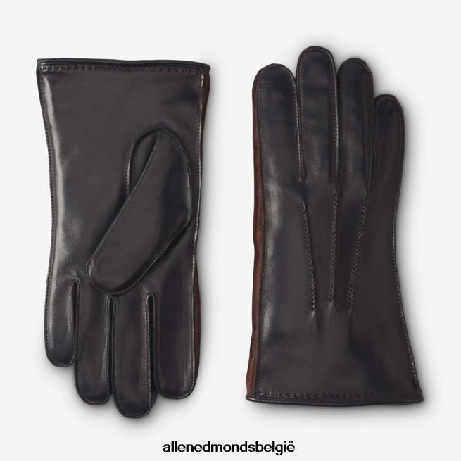 uniseks Allen Edmonds gemengde leren kasjmier gevoerde technische handschoenen zwart HDSF45393