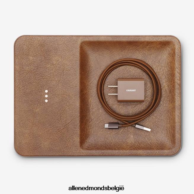 uniseks Allen Edmonds courant vangst: 3 valet oplaadlade bruin leer HDSF45390