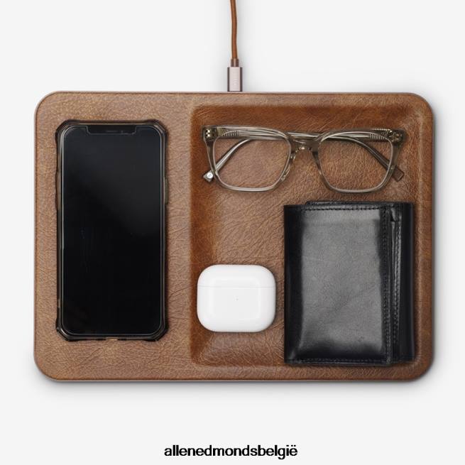 uniseks Allen Edmonds courant vangst: 3 valet oplaadlade bruin leer HDSF45390