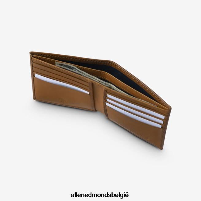 uniseks Allen Edmonds rfid vachetta executive tweevoudige portemonnee walnoot bruin HDSF45401