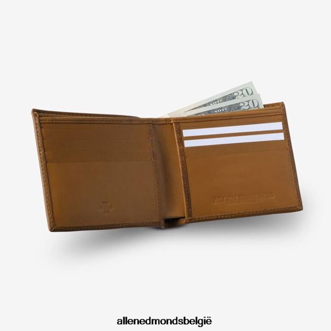 uniseks Allen Edmonds rfid vachetta executive tweevoudige portemonnee walnoot bruin HDSF45401