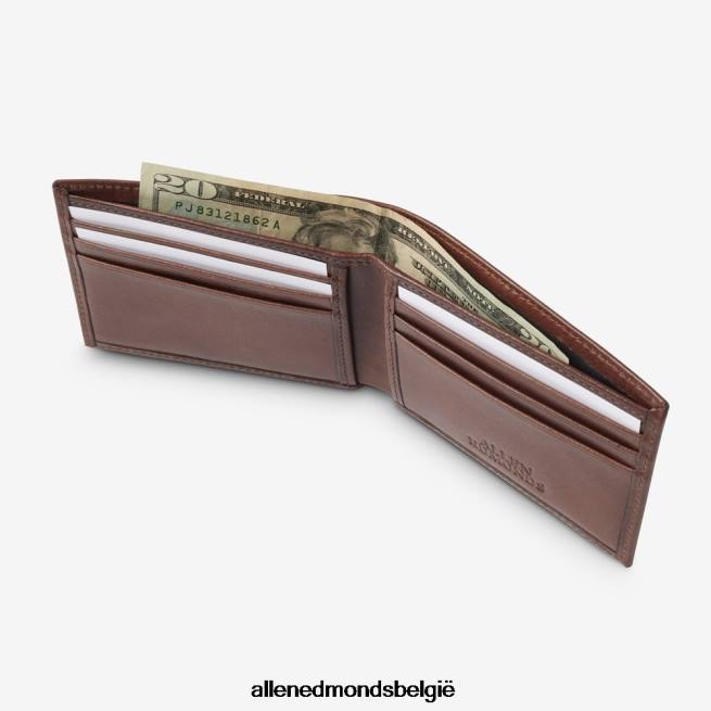 uniseks Allen Edmonds slanke tweevoudige portemonnee bruin leer HDSF45323