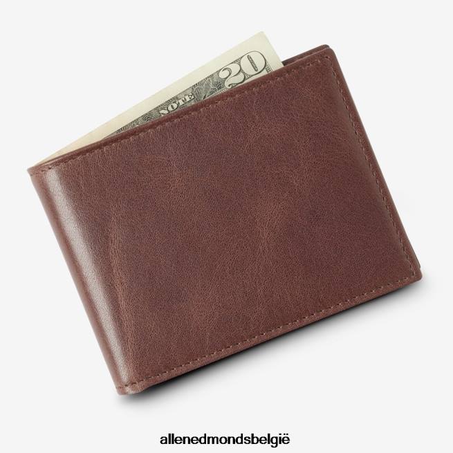 uniseks Allen Edmonds slanke tweevoudige portemonnee bruin leer HDSF45323