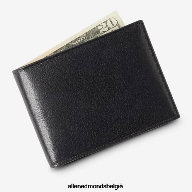 uniseks Allen Edmonds slanke tweevoudige portemonnee zwart leer HDSF45574