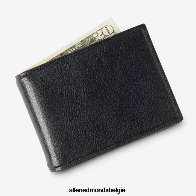uniseks Allen Edmonds tweevoudige leren portemonnee met geldclip zwart leer HDSF45327