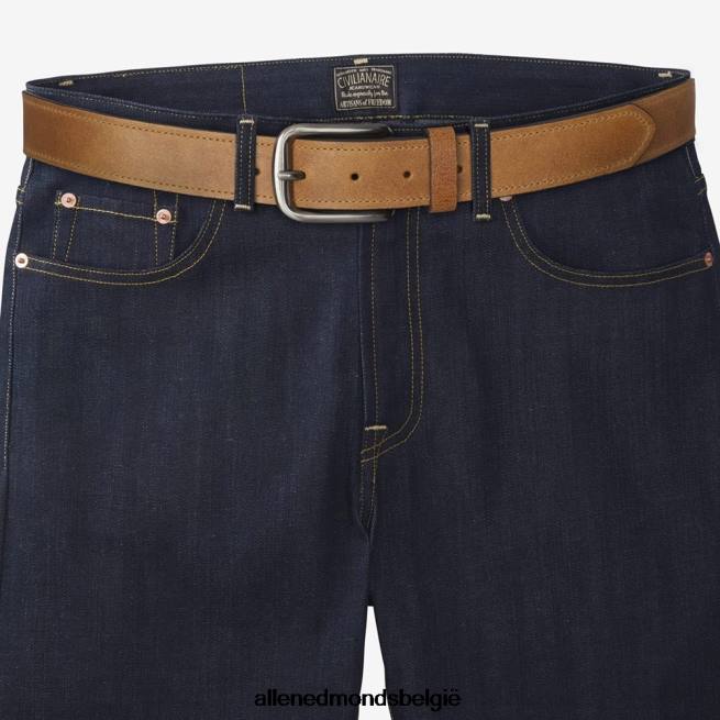 uniseks Allen Edmonds atlantische straat casual riem walnoot bruin HDSF45588