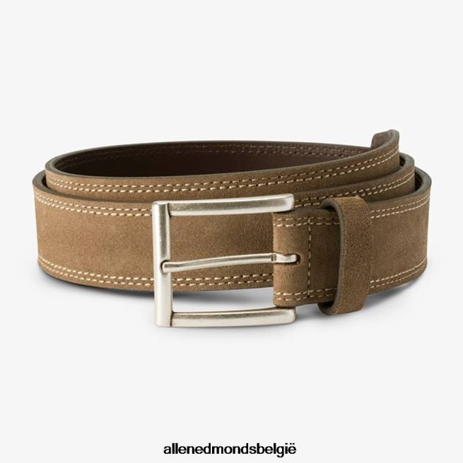 uniseks Allen Edmonds bourbon street suède jurk riem taupe HDSF45571
