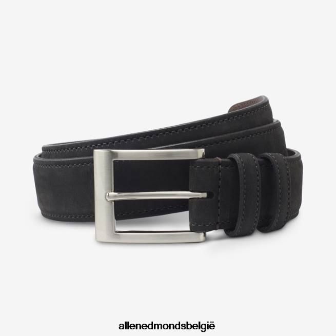 uniseks Allen Edmonds brede basic suède jurkriem zwart HDSF45352