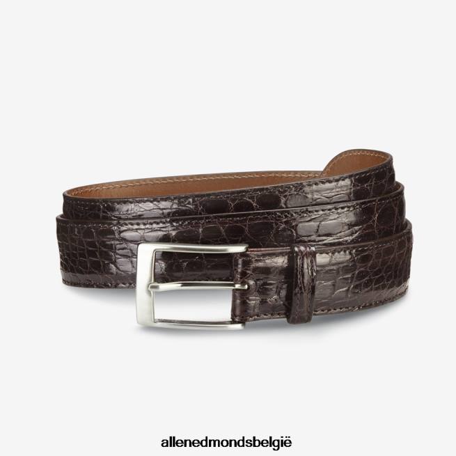 uniseks Allen Edmonds kaaiman krokodil jurk riem bruin HDSF45353
