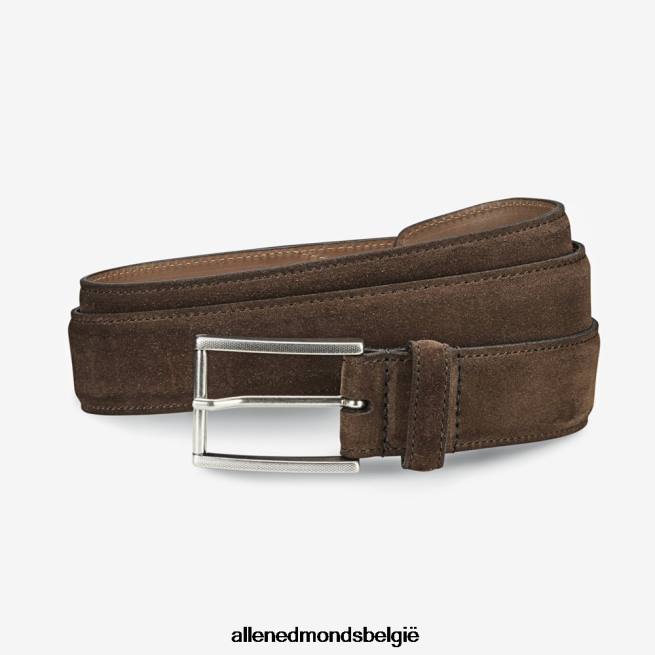 uniseks Allen Edmonds suede avenue jurk riem bruin HDSF45308