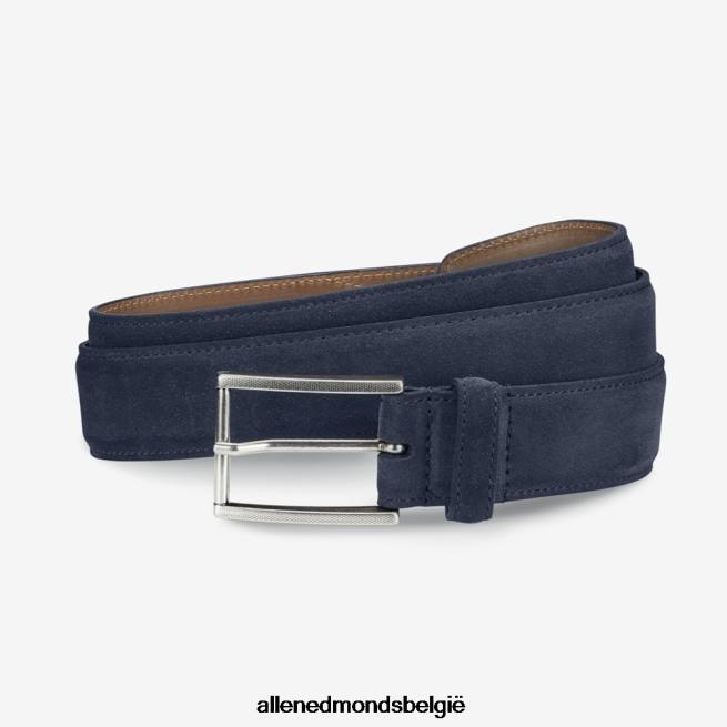 uniseks Allen Edmonds suede avenue jurk riem marine HDSF45569