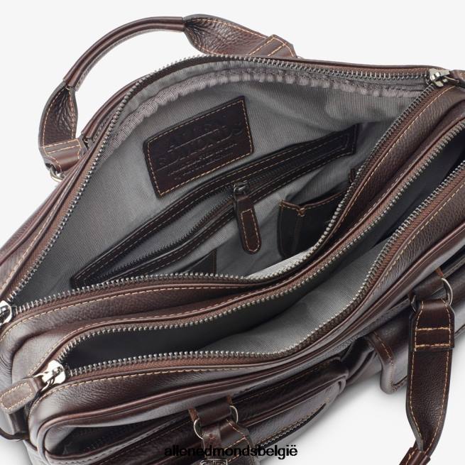 uniseks Allen Edmonds american grain collection - aktetas met meerdere vakken donker bruin HDSF45400