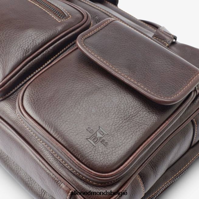 uniseks Allen Edmonds american grain collection - aktetas met meerdere vakken donker bruin HDSF45400