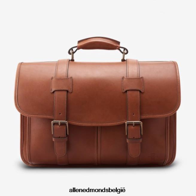 uniseks Allen Edmonds collectie tuigleer - aktetas met dubbele klep bruinen HDSF45370