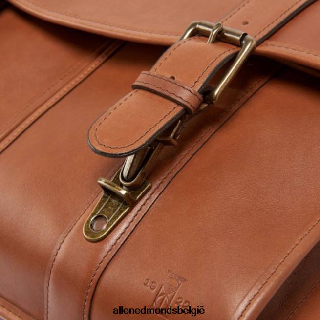 uniseks Allen Edmonds collectie tuigleer - aktetas met dubbele klep bruinen HDSF45370