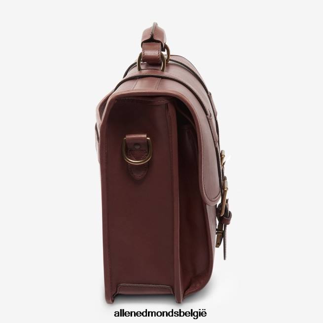 uniseks Allen Edmonds collectie tuigleer - aktetas met dubbele klep koffie bruin HDSF45589