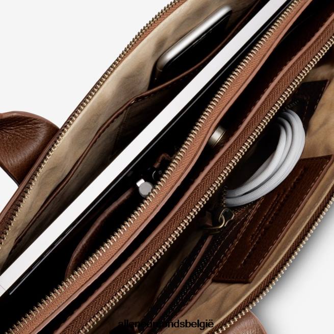 uniseks Allen Edmonds slanke lederen aktetas chili leer HDSF45333