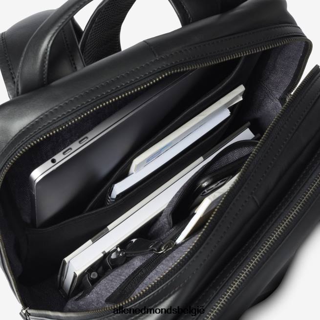 uniseks Allen Edmonds lederen rugzak zwart leer HDSF45378