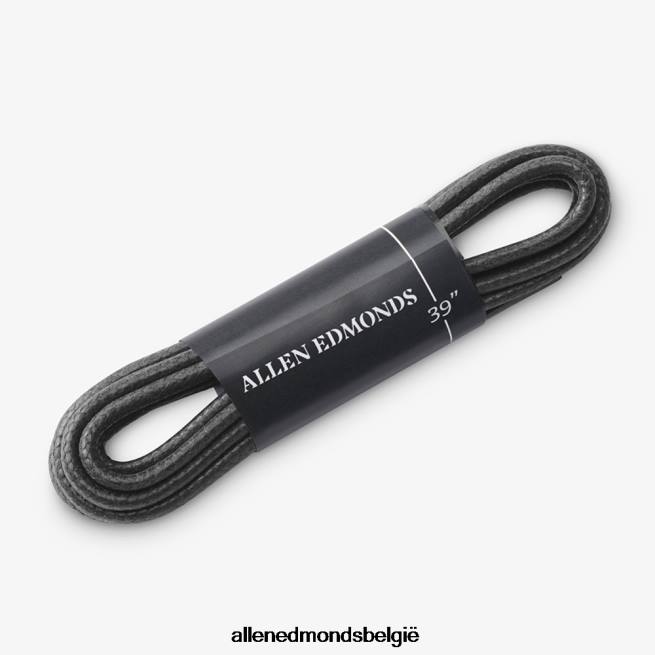 uniseks Allen Edmonds grote ronde geglazuurde vervangende veters zwart 39 HDSF45628