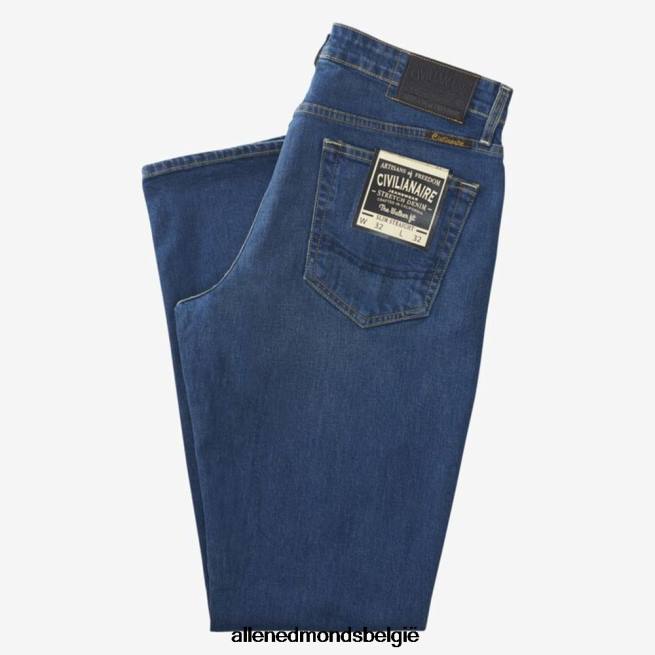 uniseks Allen Edmonds Civilaire walker slim-straight fit jeans medium spoeling blauw HDSF45500