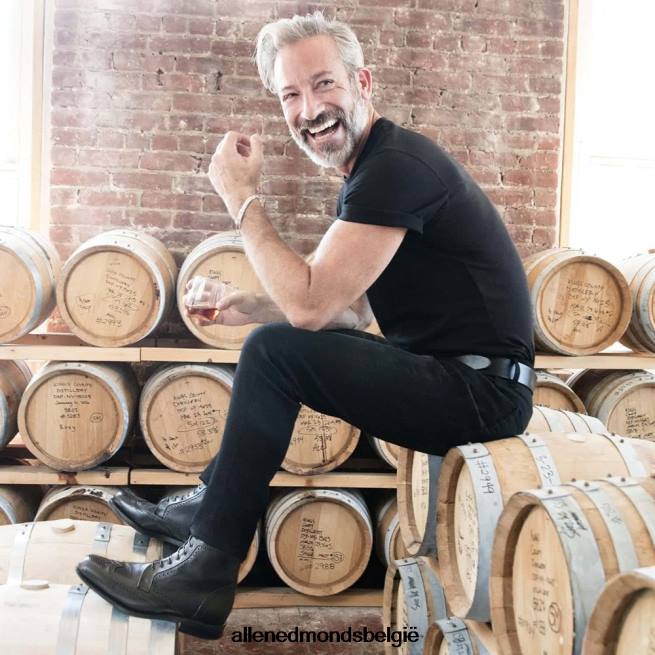 uniseks Allen Edmonds Civilaire walker slim-straight fit jeans zwart HDSF45499