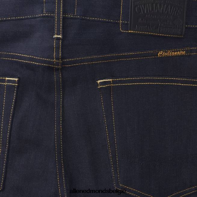 uniseks Allen Edmonds civilaire - walker slanke jeans met rechte pijpen in overdye raw overdye ruw blauw HDSF45161