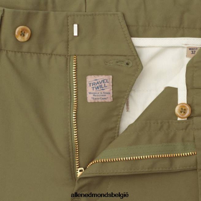 uniseks Allen Edmonds nette kaki broek met klassieke pasvorm olijf HDSF45505