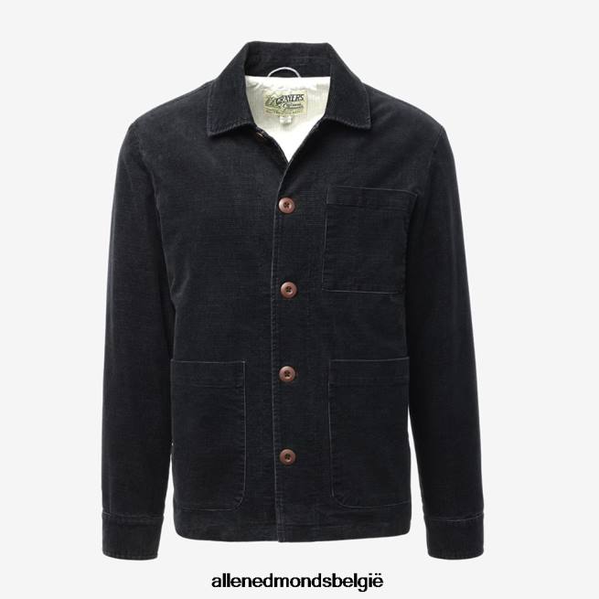 uniseks Allen Edmonds grijze corduroy jas zwart HDSF45197