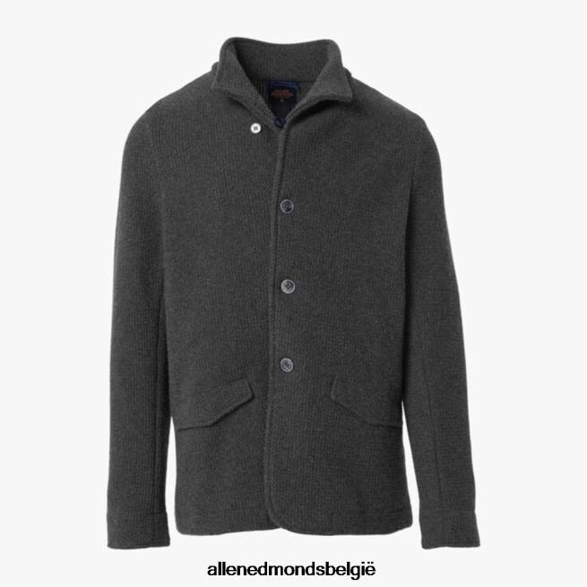 uniseks Allen Edmonds wollen gebreide blazer houtskool grijs HDSF45178