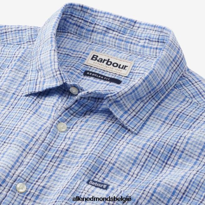 uniseks Allen Edmonds Barbour Deanhill overhemd met korte mouwen marine HDSF45216