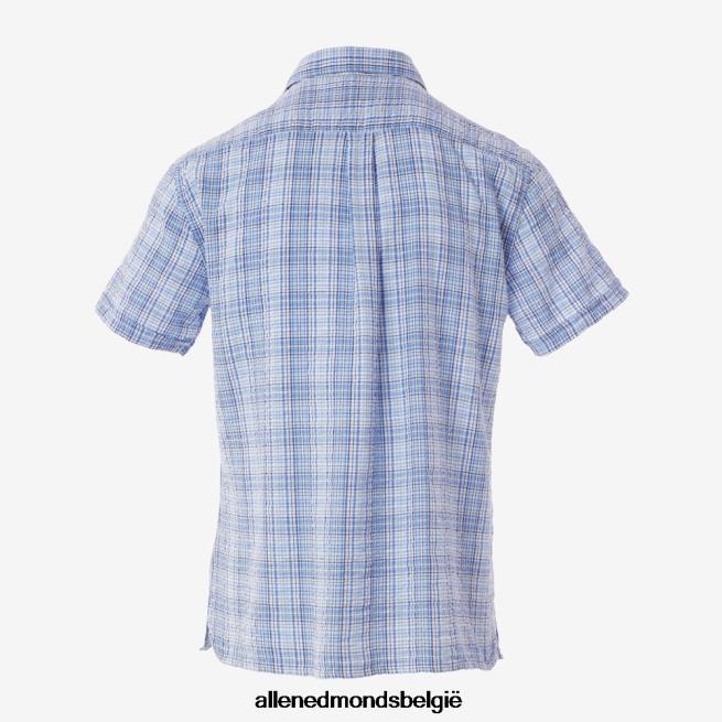 uniseks Allen Edmonds Barbour Deanhill overhemd met korte mouwen marine HDSF45216