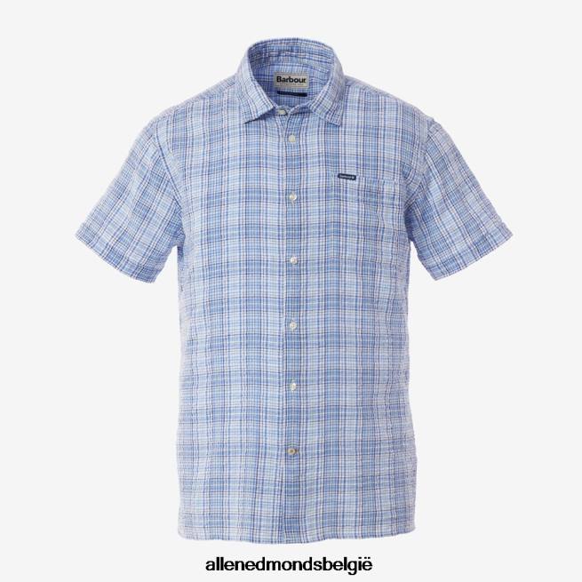uniseks Allen Edmonds Barbour Deanhill overhemd met korte mouwen marine HDSF45216
