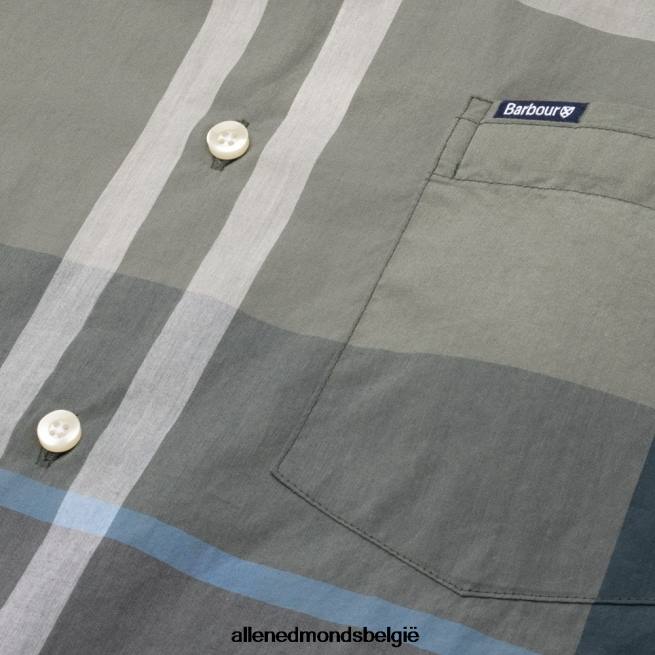 uniseks Allen Edmonds Barbour Harris getailleerd overhemd groente HDSF45260