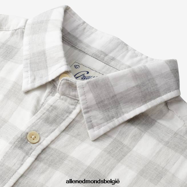 uniseks Allen Edmonds Grayers durham geruit overhemd blauw HDSF45195