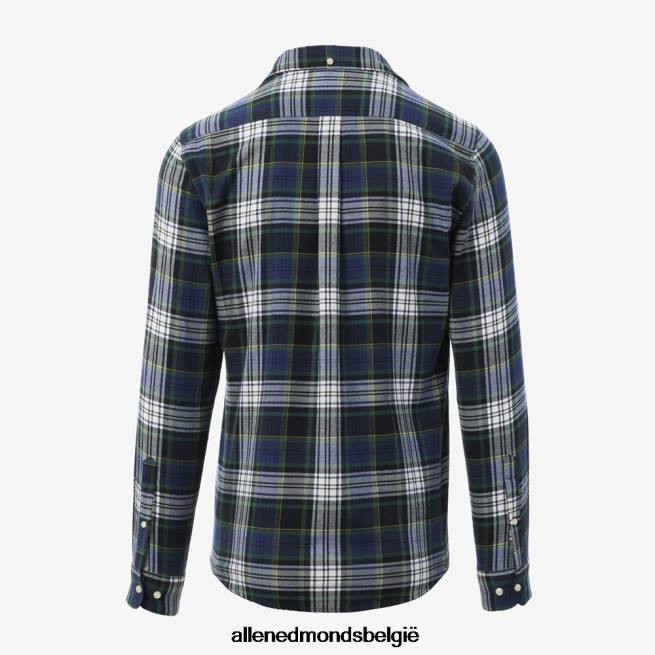 uniseks Allen Edmonds barbour crossfel getailleerd overhemd blauw HDSF45219