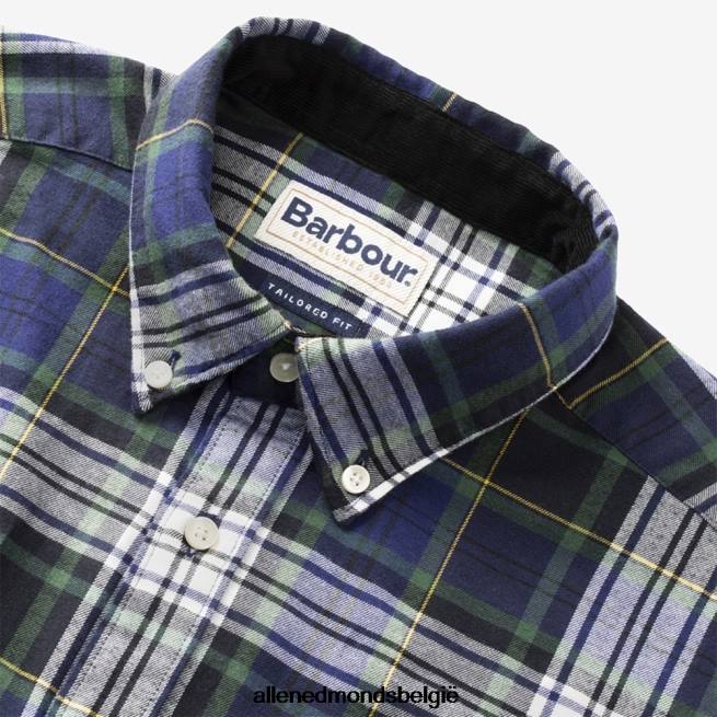 uniseks Allen Edmonds barbour crossfel getailleerd overhemd blauw HDSF45219