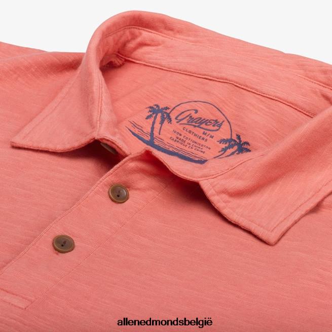 uniseks Allen Edmonds grijzers south bay slub polo terracotta HDSF45522