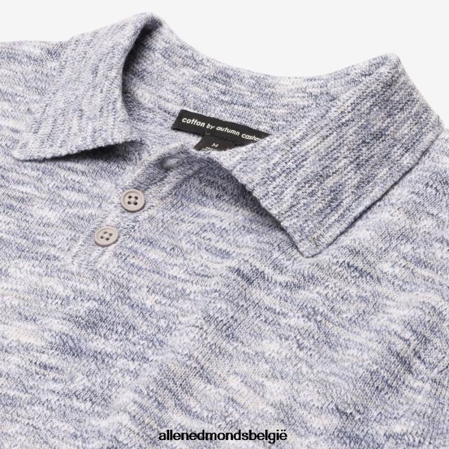 uniseks Allen Edmonds herfst kasjmier katoenen gebreide polo blauw HDSF45154