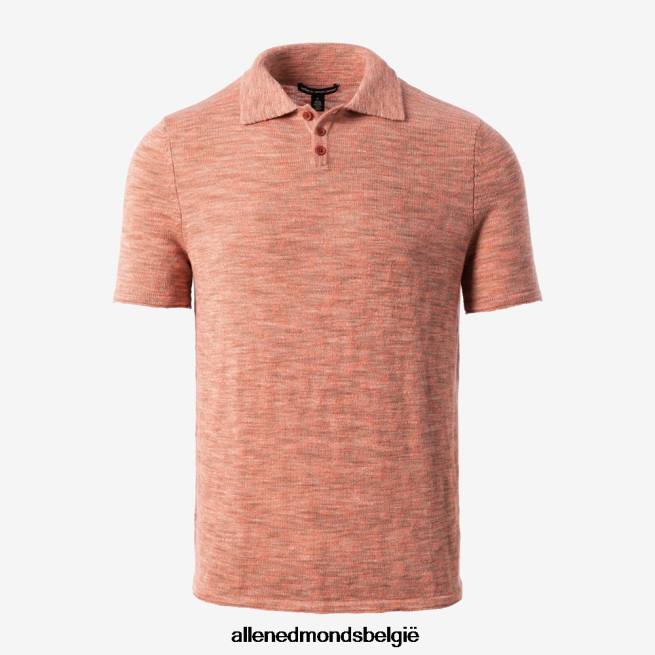 uniseks Allen Edmonds herfst kasjmier katoenen gebreide polo oranje HDSF45497