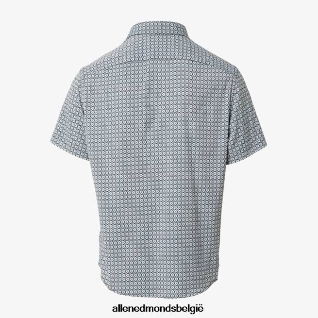 uniseks Allen Edmonds untuckit keller overhemd met korte mouwen marine HDSF45173