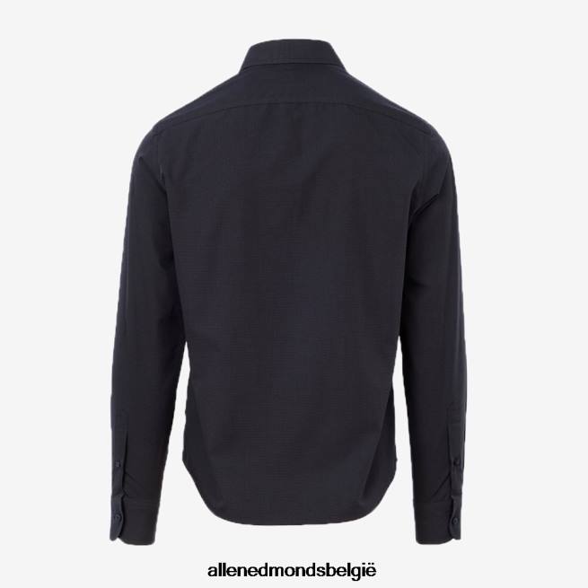uniseks Allen Edmonds untuckit stone shirt met lange mouwen zwart HDSF45187