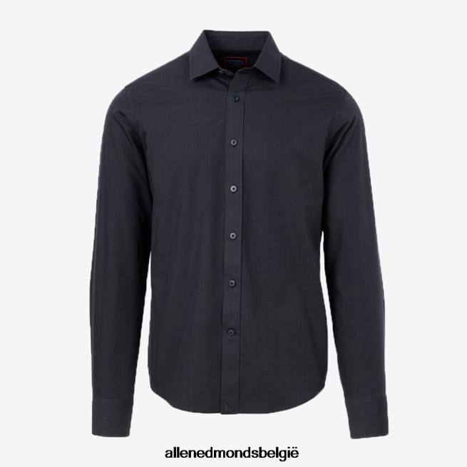 uniseks Allen Edmonds untuckit stone shirt met lange mouwen zwart HDSF45187