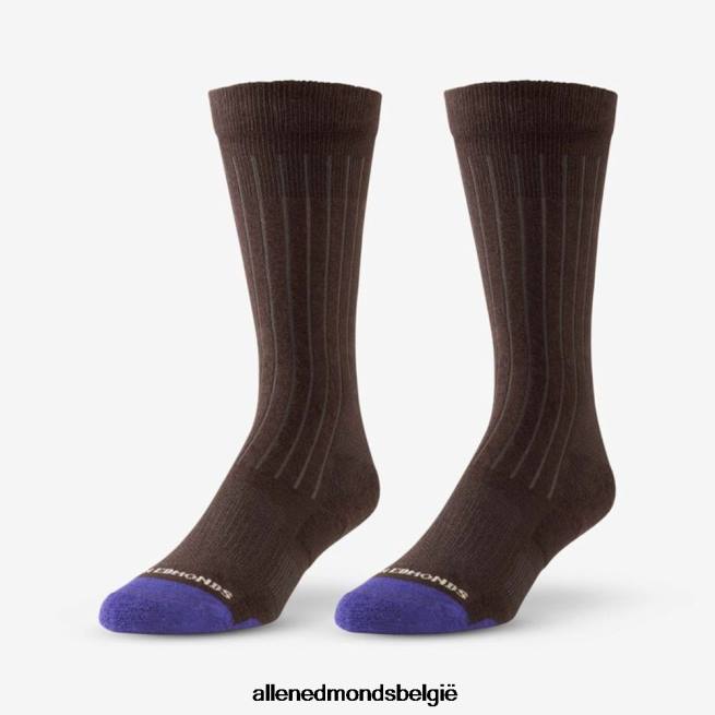 uniseks Allen Edmonds halfhoge katoenen airdress-sokken bruin HDSF45180