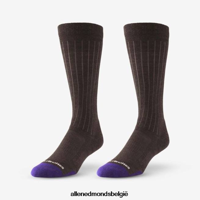 uniseks Allen Edmonds halfhoge merino coole geklede sokken bruin HDSF45528