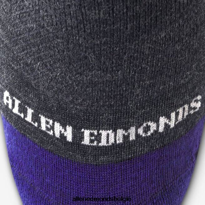 uniseks Allen Edmonds halfhoge merino coole geklede sokken houtskool grijs HDSF45196