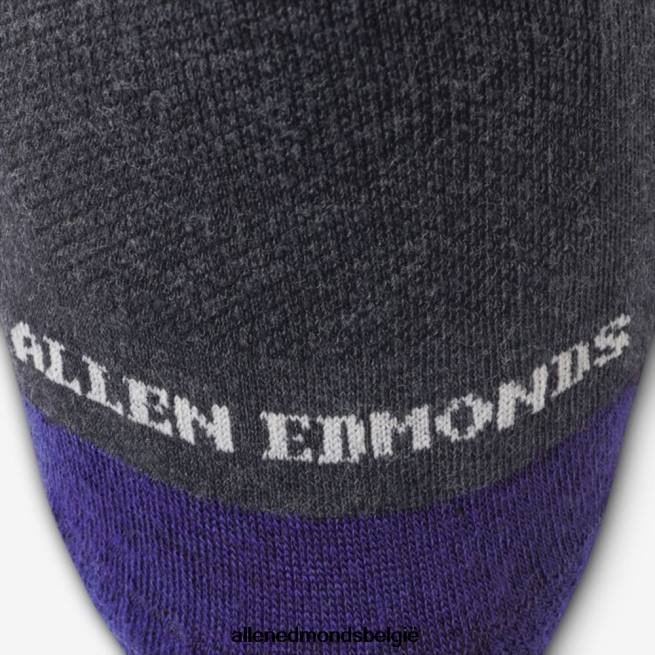 uniseks Allen Edmonds katoenen airdress-sokken tot over de kuit houtskool grijs HDSF45530