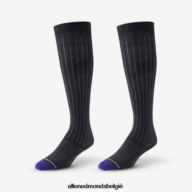 uniseks Allen Edmonds katoenen airdress-sokken tot over de kuit zwart HDSF45529