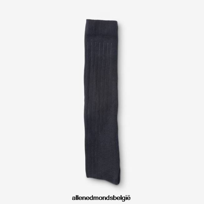 uniseks Allen Edmonds katoenen airdress-sokken tot over de kuit zwart HDSF45529